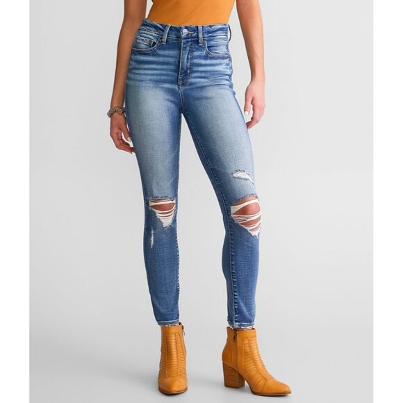 BUCKLE BLACK Fit No. 35 Skinny Stretch Ripped Distressed Jeans Womens 28 - Picture 1 of 11